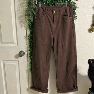 size 8 brown pants